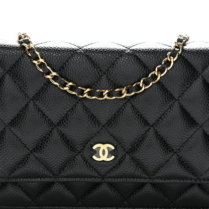 Chanel Caviar Quilted Wallet On Chain WOC Black 9 of 12