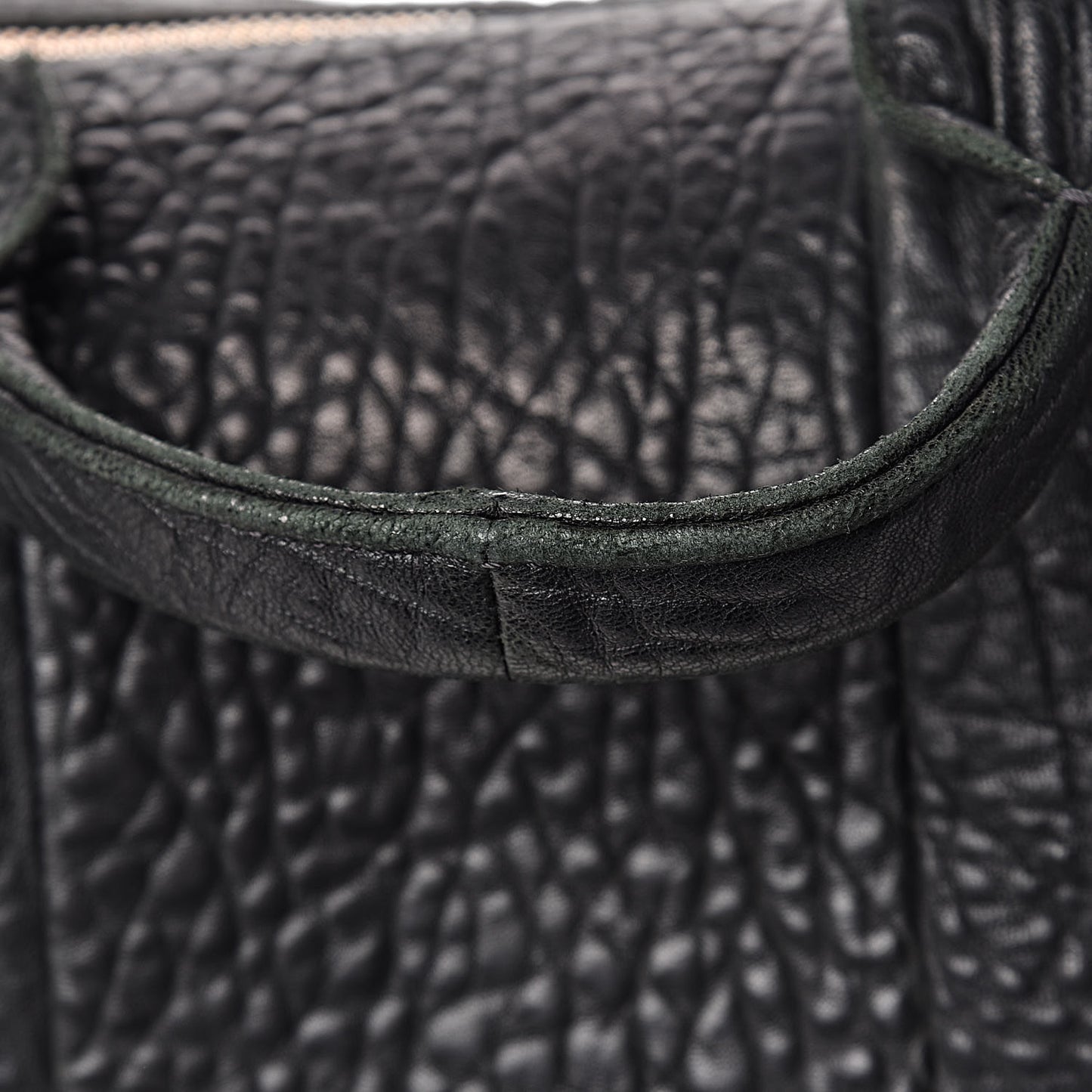 Pebbled Lambskin Rocco Black Rose Gold Hardware