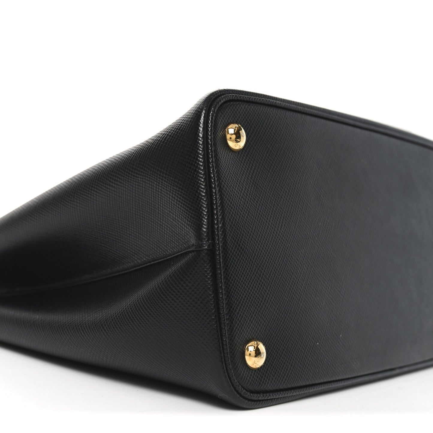 Saffiano Cuir Medium Double Bag Black Fuoco
