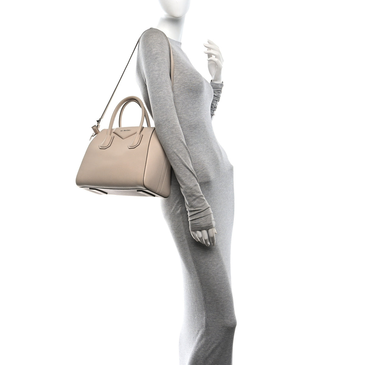 Givenchy Sugar Goatskin Small Antigona Light Beige 2 of 10