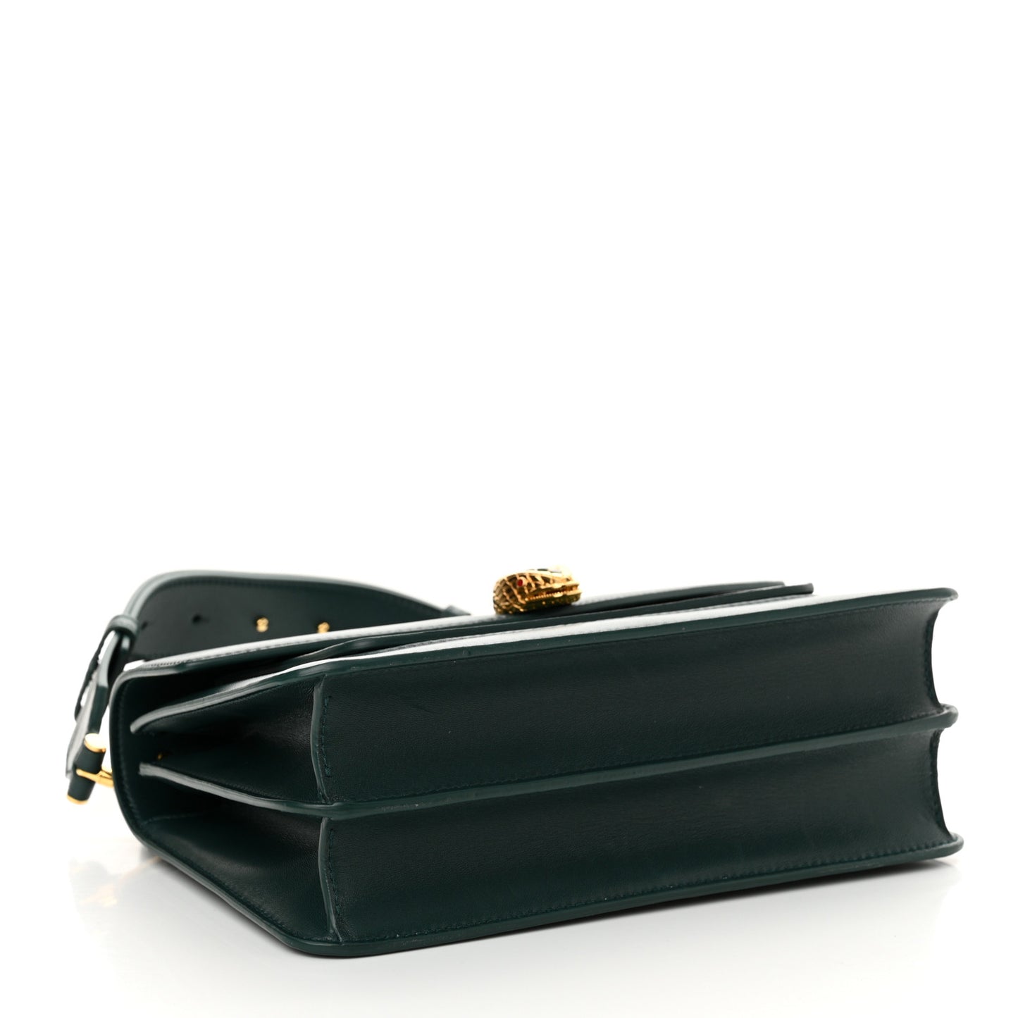 Nappa Monochrome Serpenti Forever Large Maxi Chain Crossbody Bag Forest Emerald