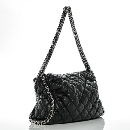 Chanel Washed Lambskin Chain Around Hobo Black 3 of 7