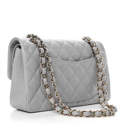 Chanel Caviar Quilted Small Double Flap Grey 2 of 4