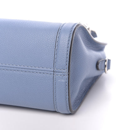 Alexander McQueen Pebbled Calfskin Mini Padlock Tote Light Blue 9 of 10
