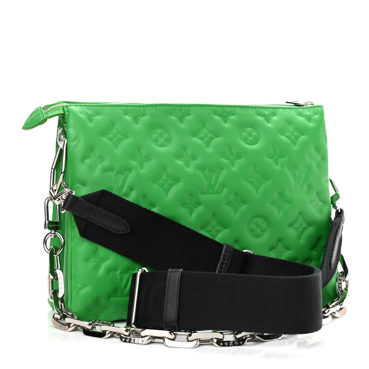 Louis Vuitton Lambskin Embossed Monogram Coussin PM LV Motion Green 3 of 10