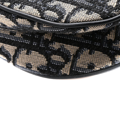 Christian Dior Oblique Mini Saddle Bag With Strap Blue 9 of 10