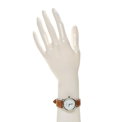 Hermes Stainless Steel Barenia 28mm Arceau Quartz Watch Fauve 2 of 8