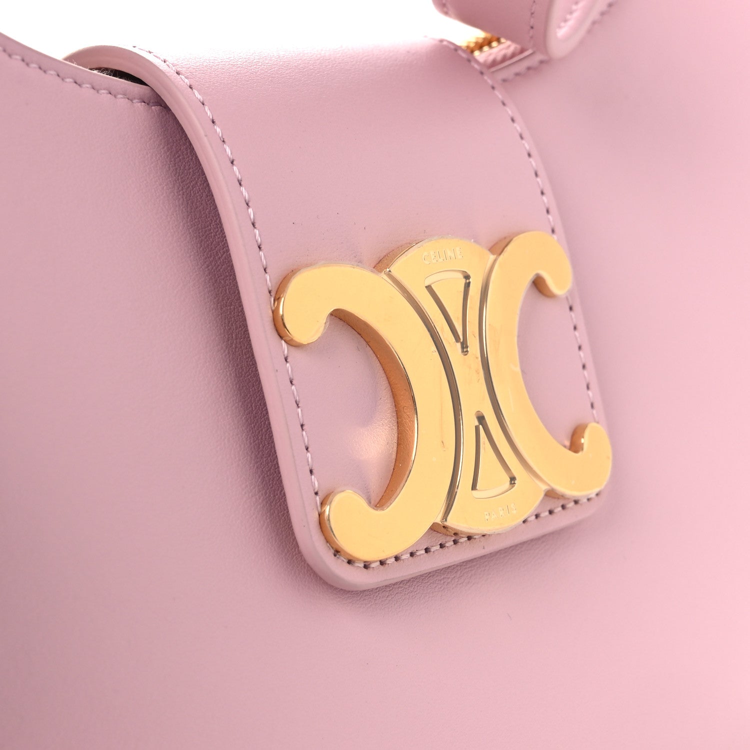 Celine Smooth Calfskin Medium Strap Ava Triomphe Shoulder Pastel Pink 12 of 12