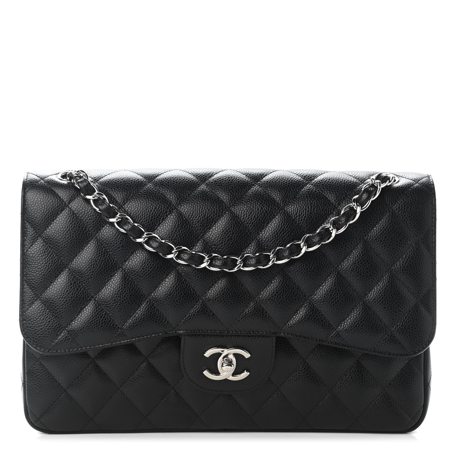 Chanel Caviar Quilted Jumbo Double Flap Black 1 of 9