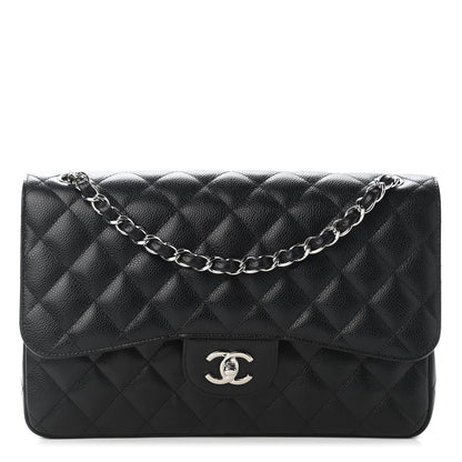 Chanel Caviar Quilted Jumbo Double Flap Black 1 of 9