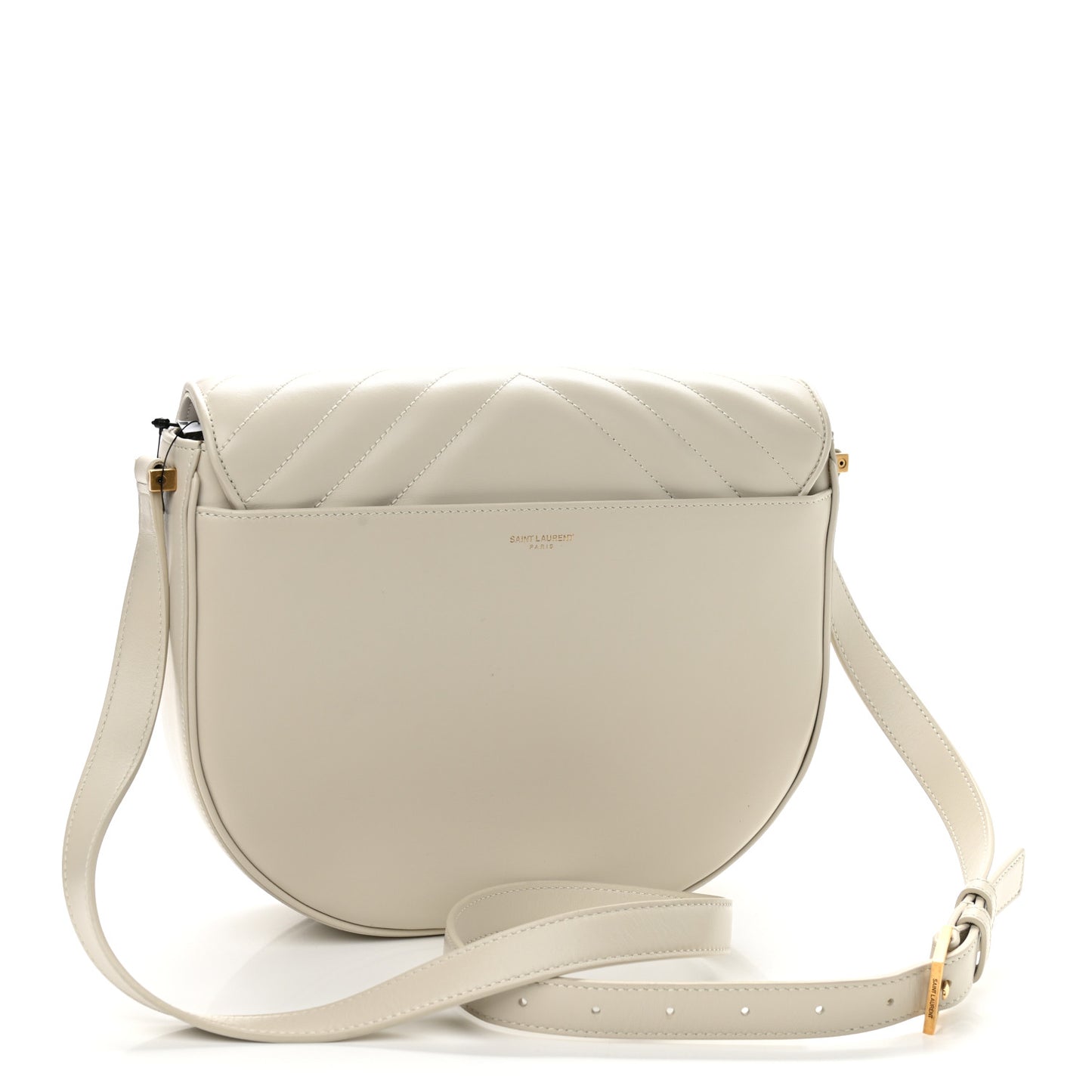 Calfskin Quilted Y Joan Satchel Crema Soft