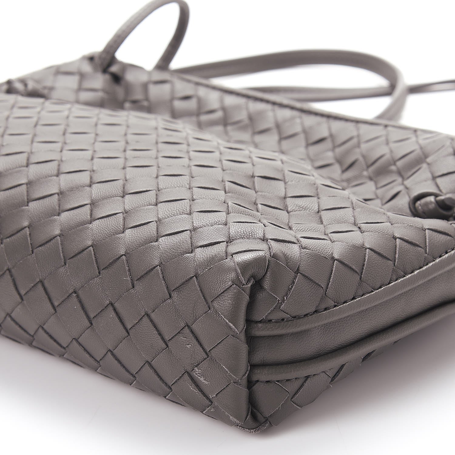 Bottega Veneta Nappa Intrecciato Pillow Crossbody Messenger Light Grey 15 of 15