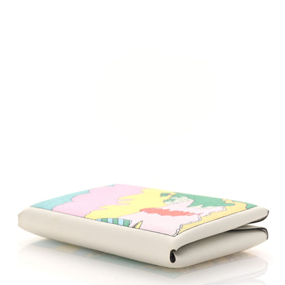 Hermes Swift Le Lever Printed Calvi Duo Card Case White Multicolor 4 of 9