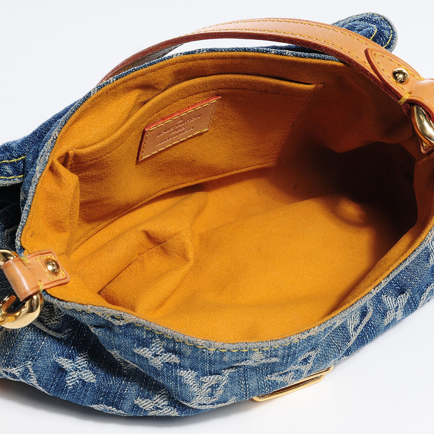 Monogram Denim Mini Pleaty Blue