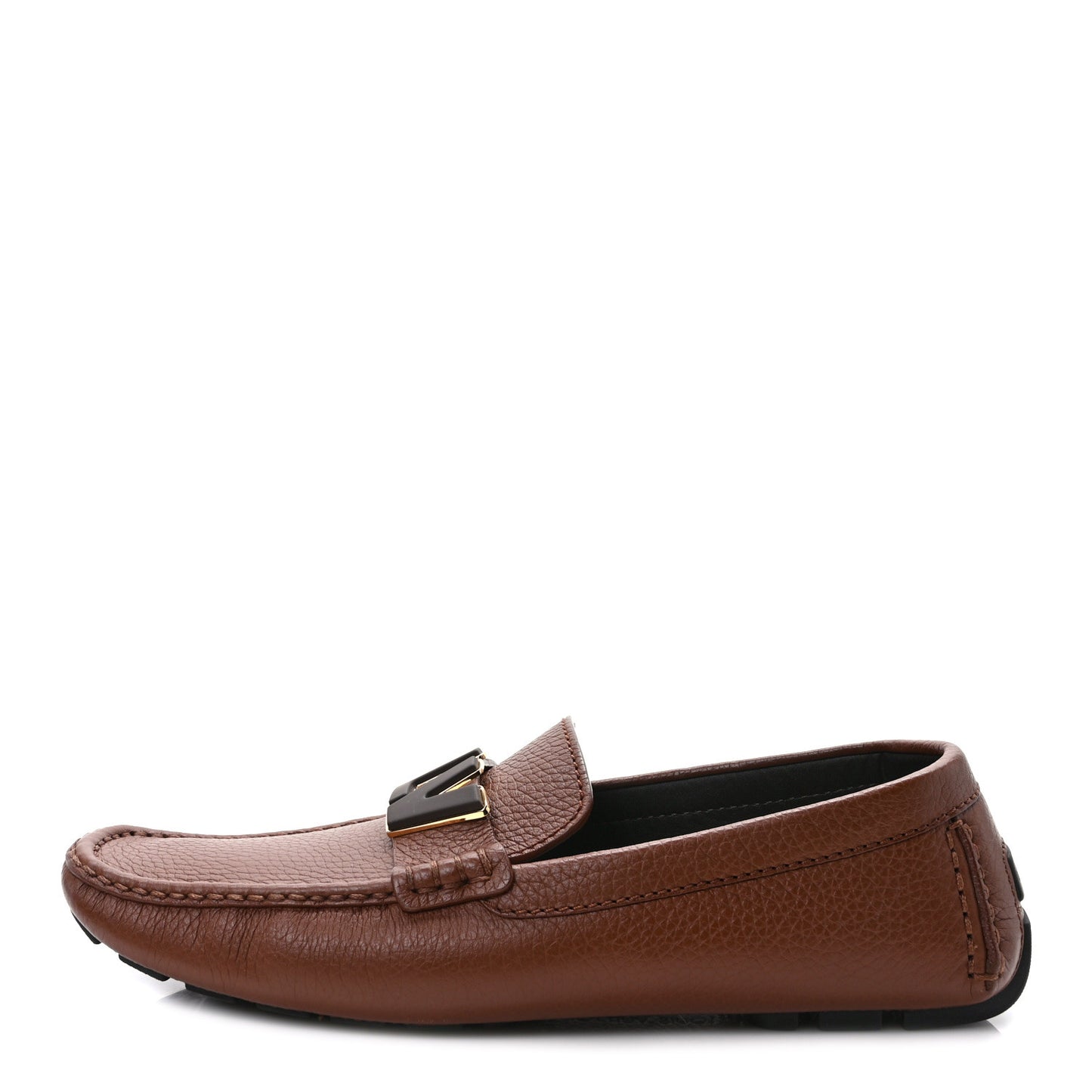 Calfskin Mens LV Loafers 10 Brown