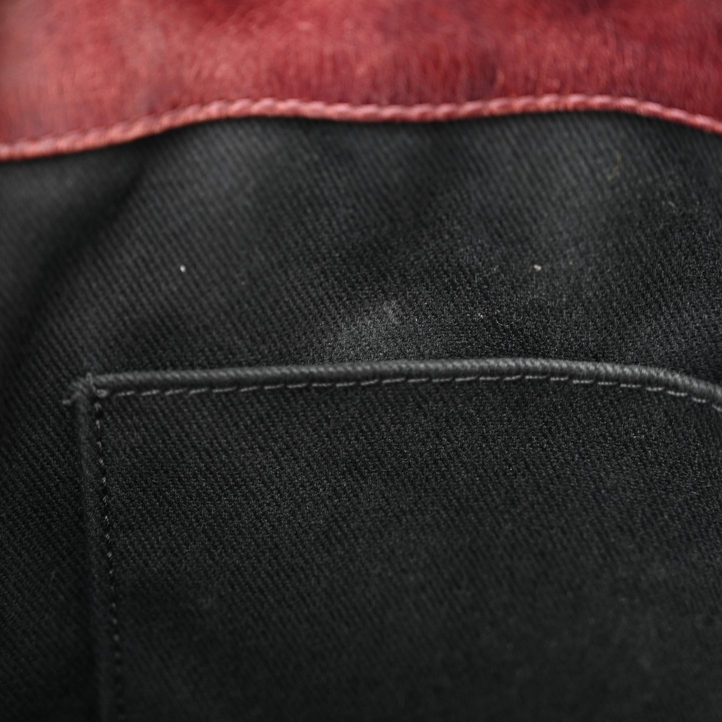 Glazed Calfskin Castle Rock Large Flap Burgundy