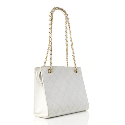 Chanel Caviar Stitched Shoulder Bag White 3 of 27