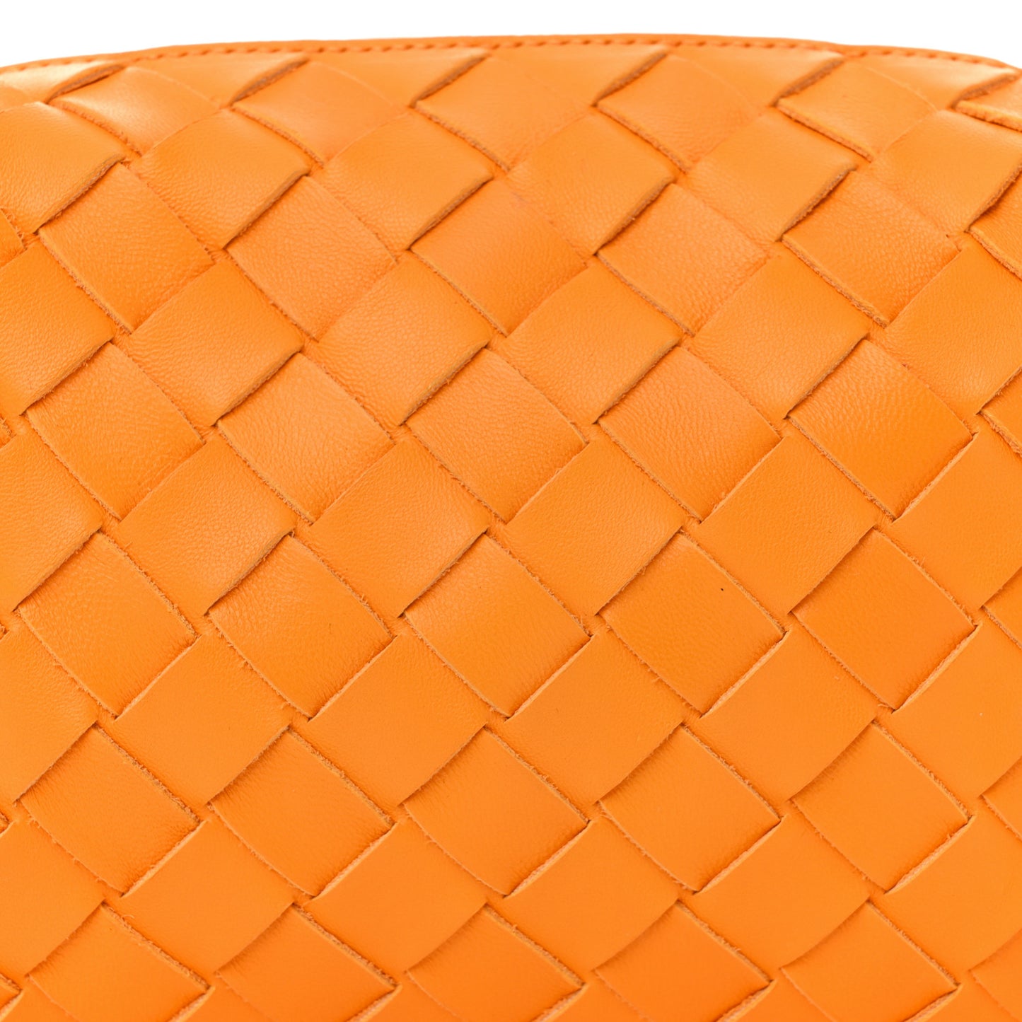 Nappa Intrecciato Mini Loop Camera Bag Tangerine