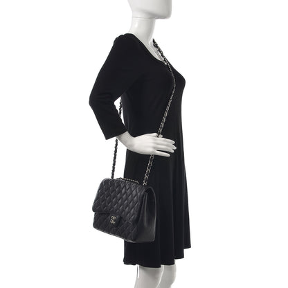Chanel Caviar Quilted Jumbo Single Flap Black 2 of 10