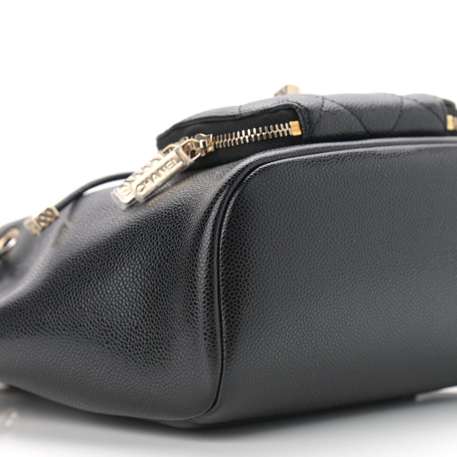Chanel Caviar Quilted CC Pocket Bucket Bag Black 9 of 11