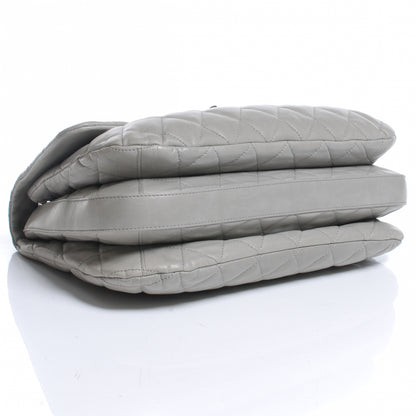 Chanel Lambskin Maxi Quilted 3 Flap Bag Grey 4 of 7