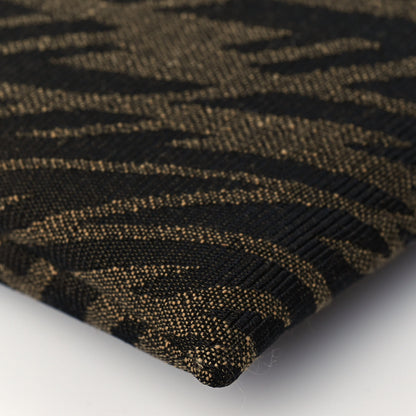 Fendi X SARAH COLEMAN Fabric Jacquard Vitello King FF Vertigo Medium Flat Pouch Tobacco Moro Black 11 of 14