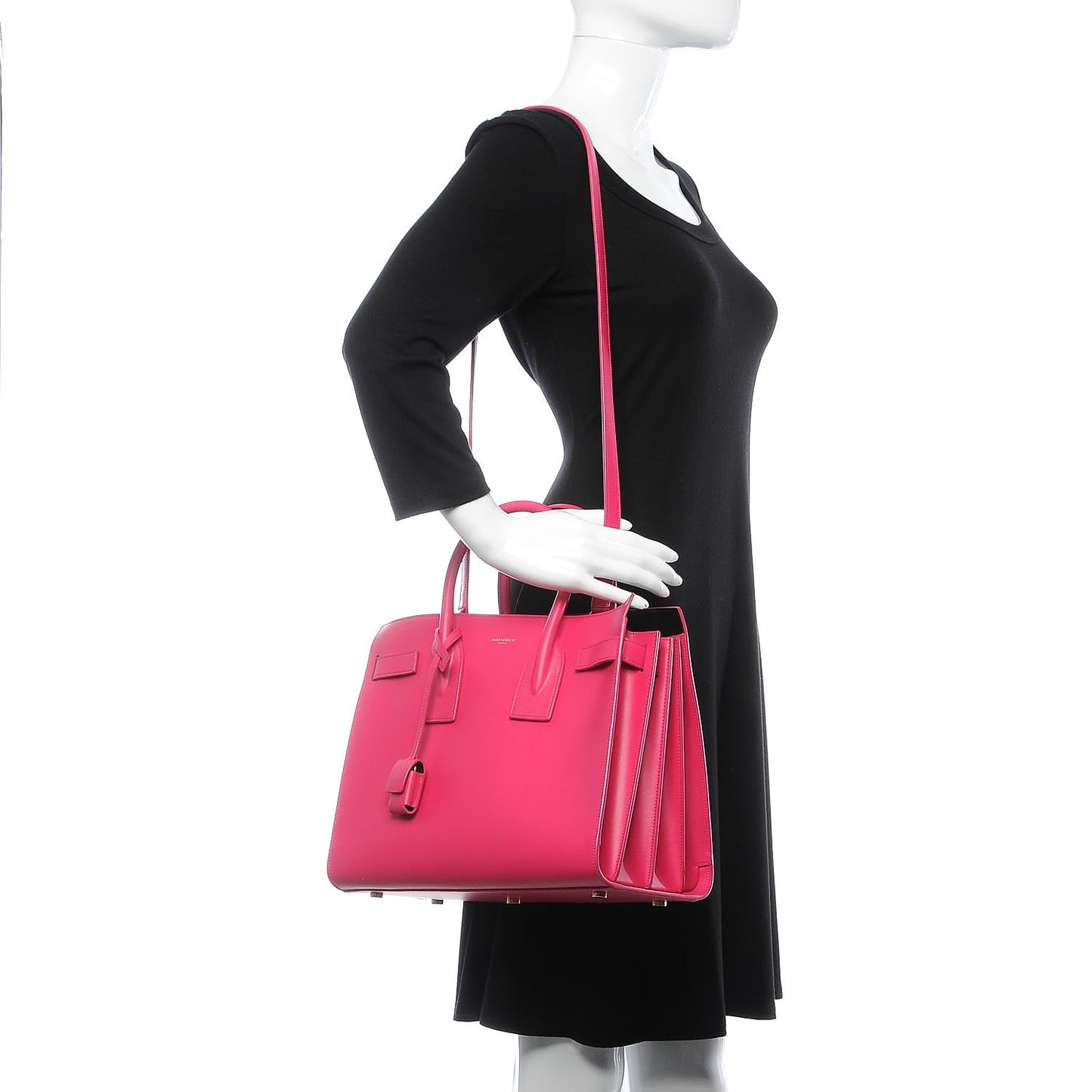 Calfskin Small Sac De Jour Lipstick Fuchsia