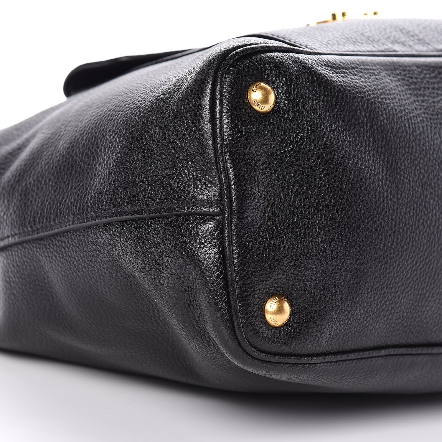 Miu Miu Vitello Daino Shoulder Bag Black 8 of 11