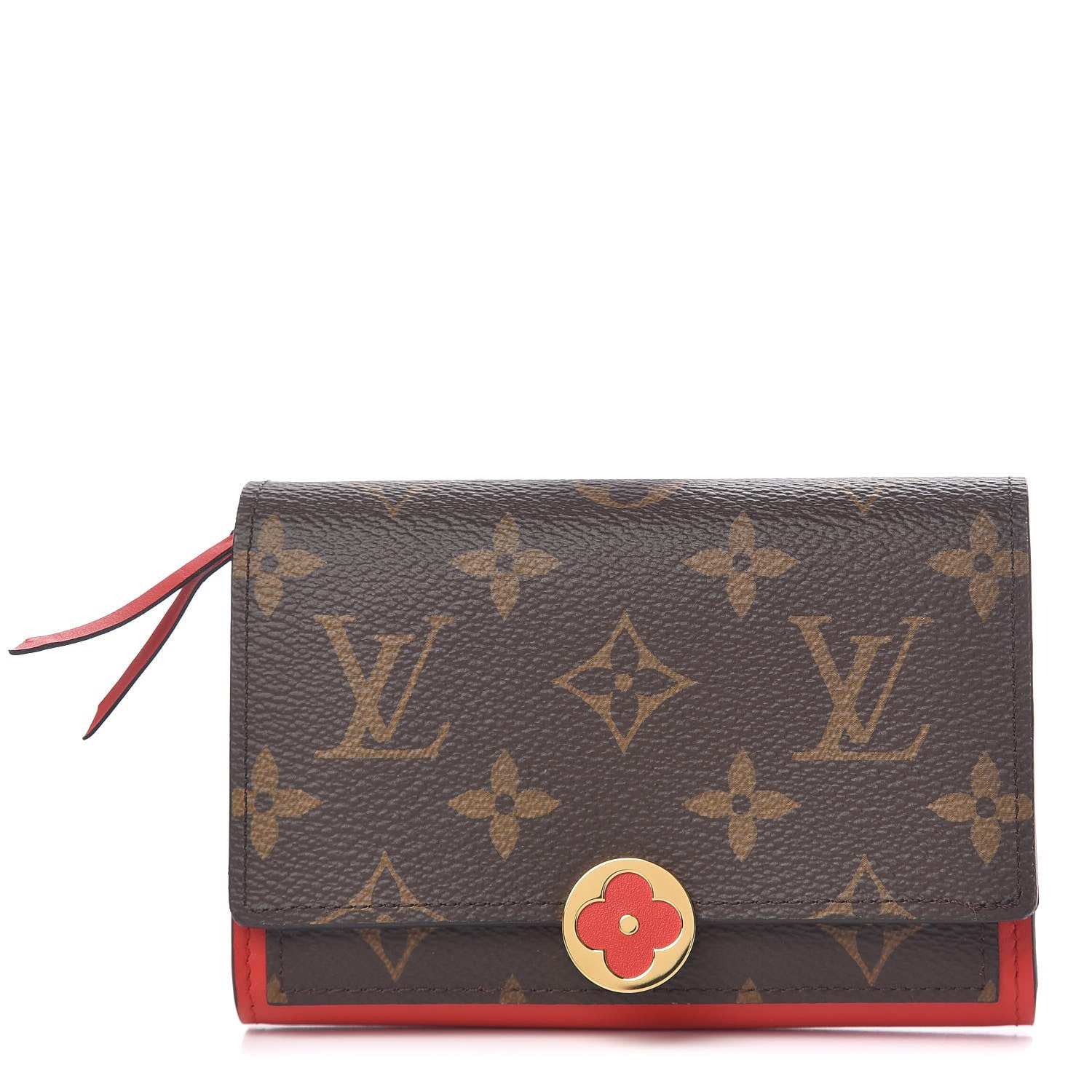 Louis Vuitton Monogram Flore Compact Wallet Coquelicot 1 of 7