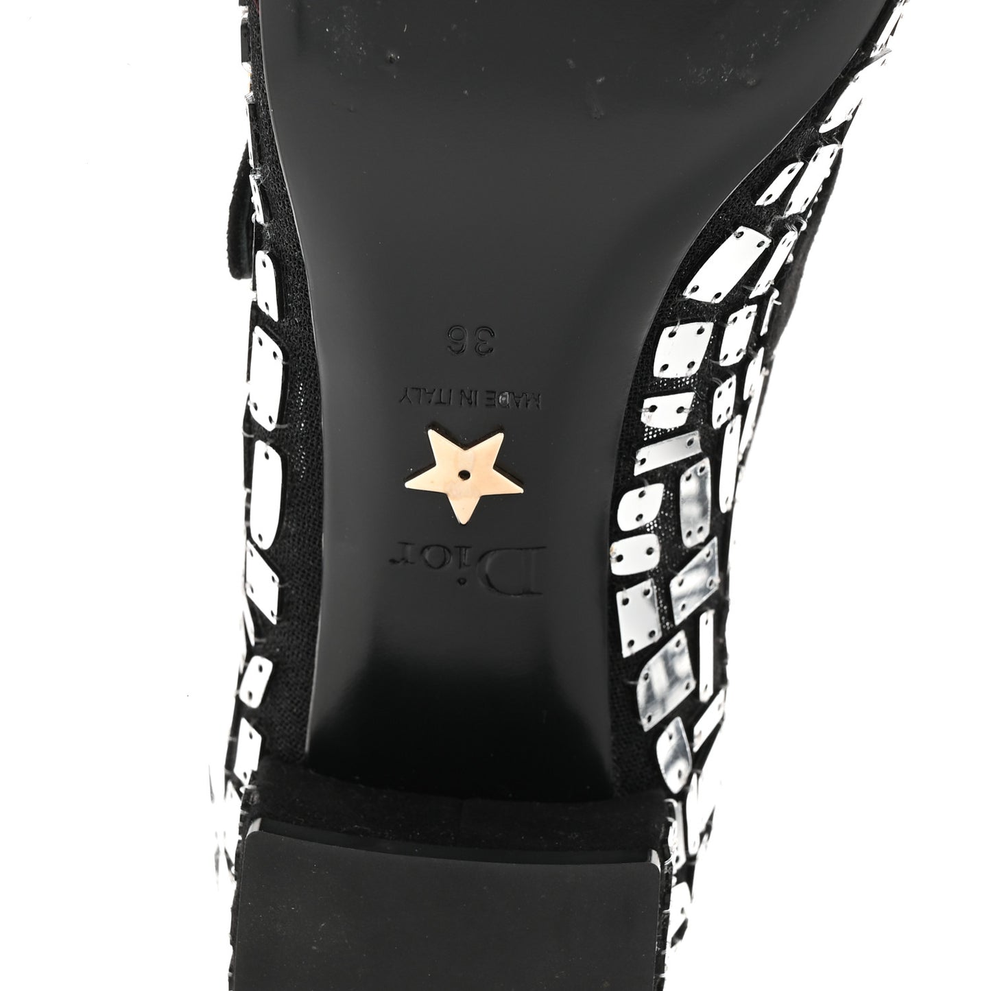 Mesh Embroidered Mirror Baby-D Ballet Pumps 36 Black