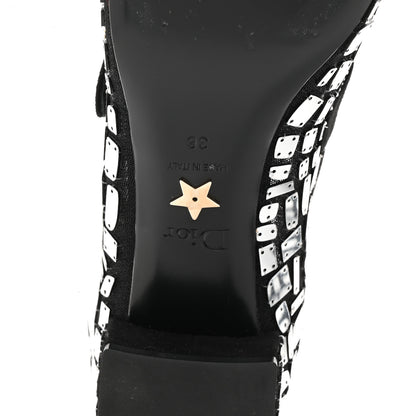 Christian Dior Mesh Embroidered Mirror Baby-D Ballet Pumps 36 Black 7 of 9