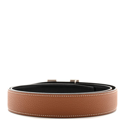 Hermes 135 Togo 32mm H Belt 95 38 Black Gold 2 of 6