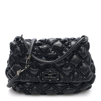 Valentino Garavani Nappa Medium Spikeme Shoulder Bag Black 1 of 8