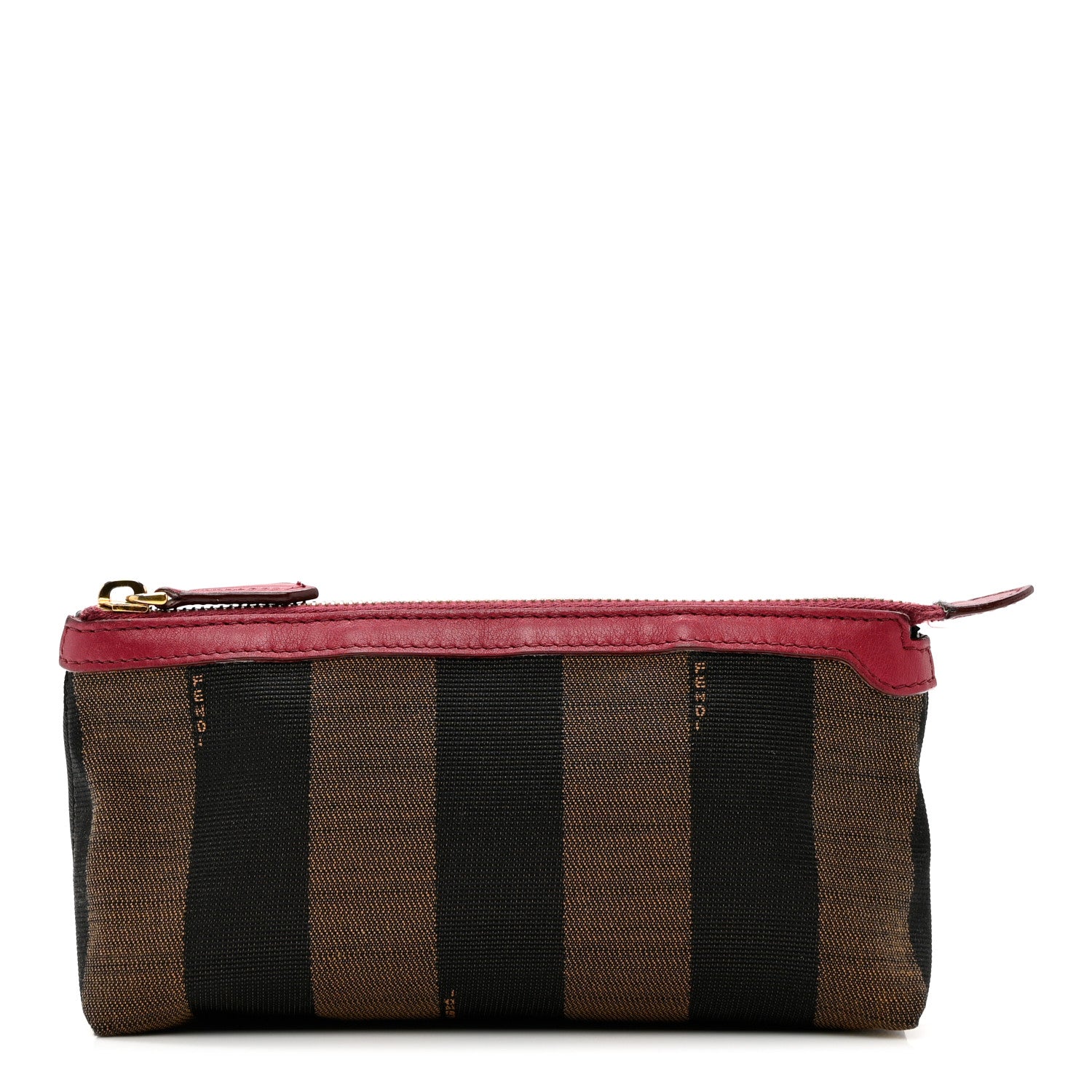 Fendi Pequin Vitello Pouch Tobacco Amarena 1 of 7