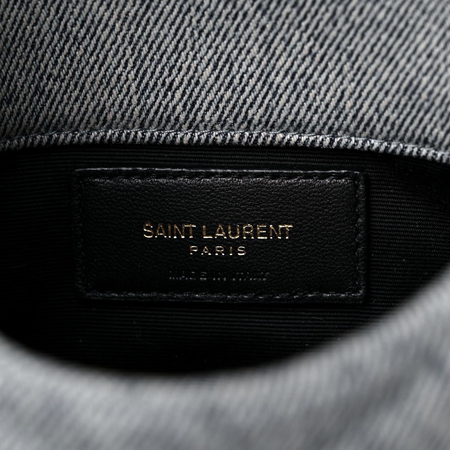 Saint Laurent Denim Quilted Monogram Loulou Puffer Pouch Clutch Blue Gray Light Azur 6 of 9