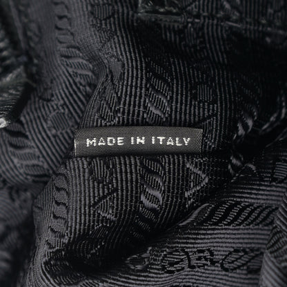 Prada Nylon Vela Saffiano Medium Cinch Backpack Black 6 of 11