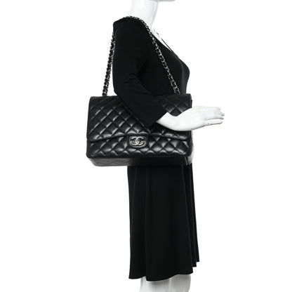 Chanel Caviar Quilted Jumbo Double Flap Black 2 of 11