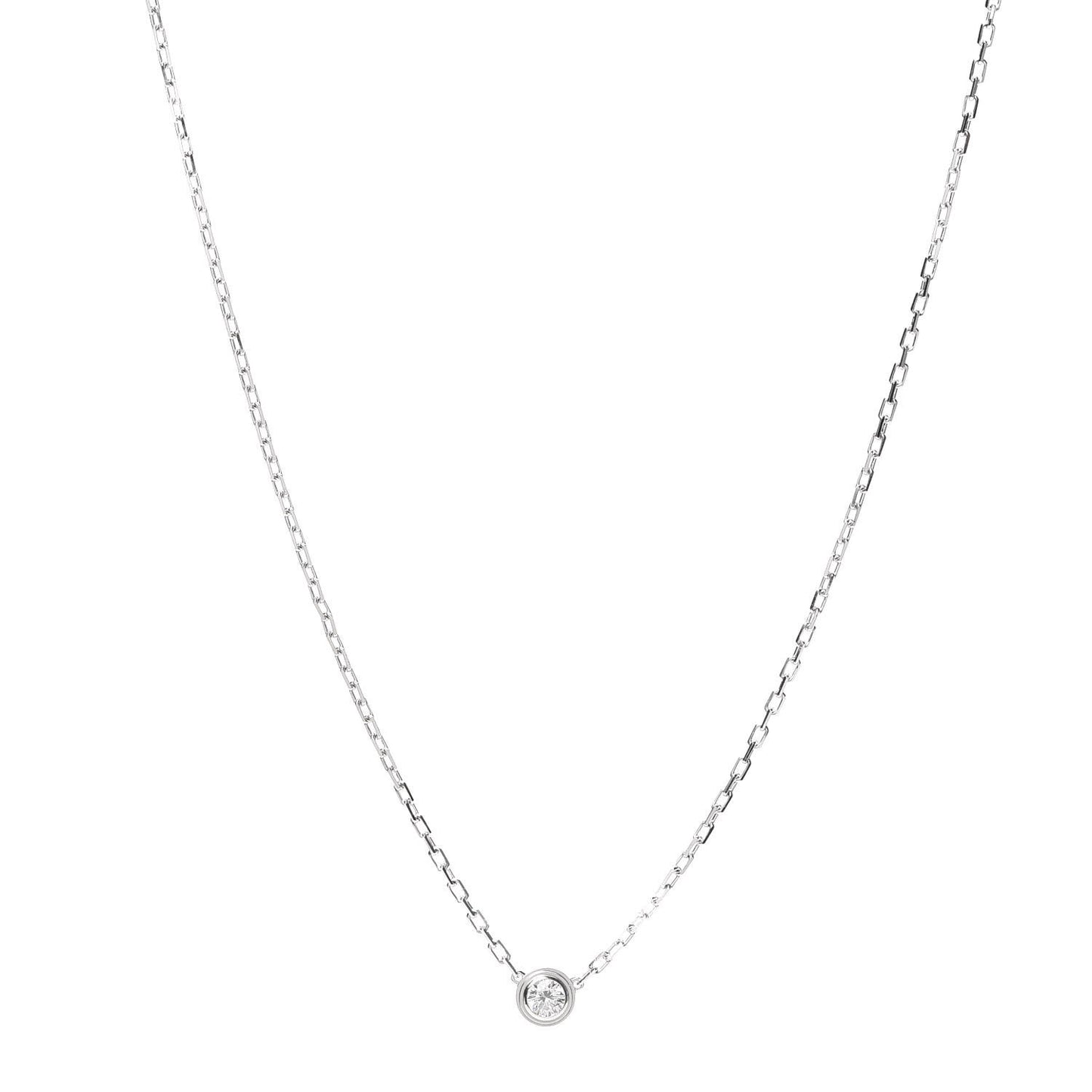 18K White Gold Diamond SM D'Amour Pendant Necklace