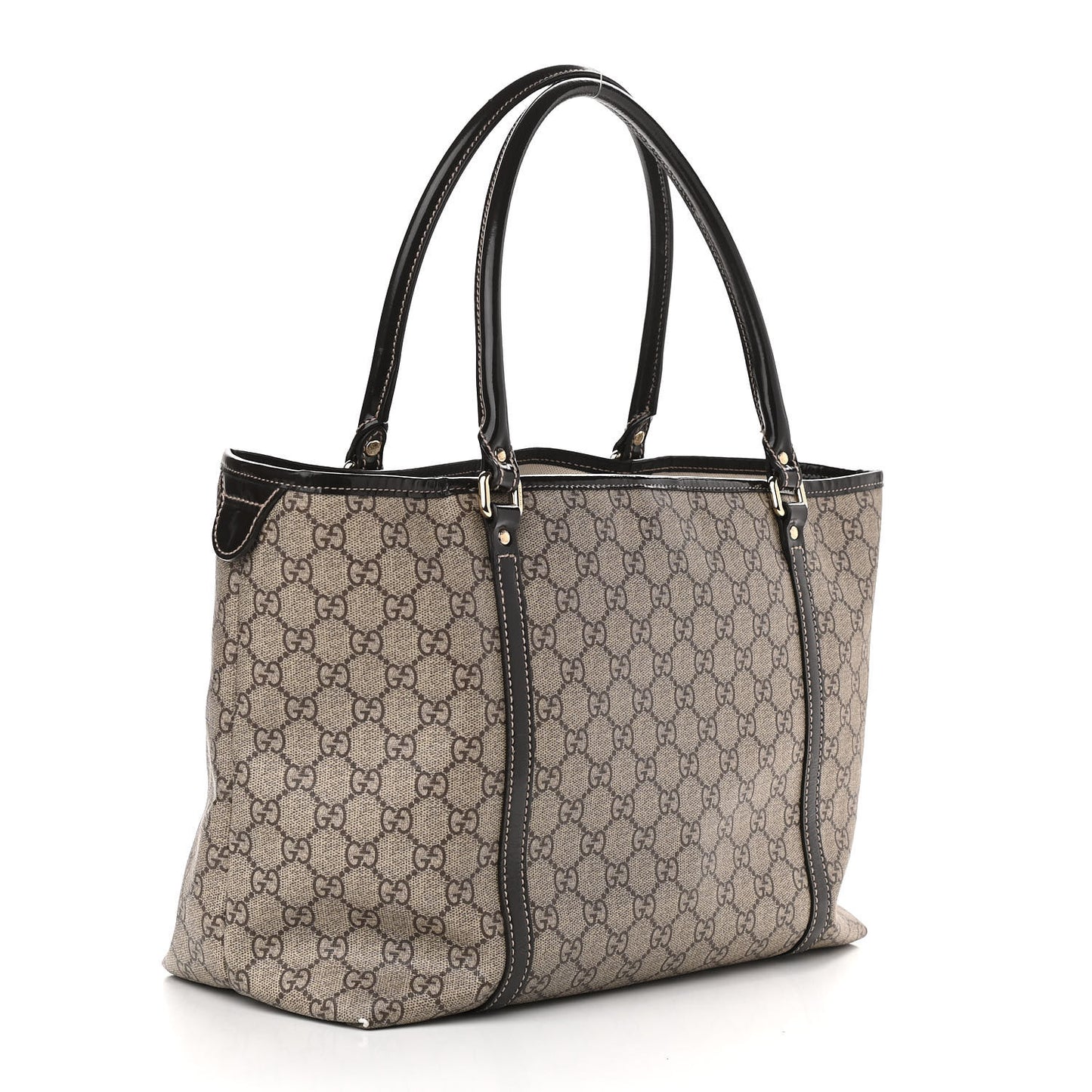 GG Plus Monogram Tattoo Heart Medium Joy Tote Dark Brown