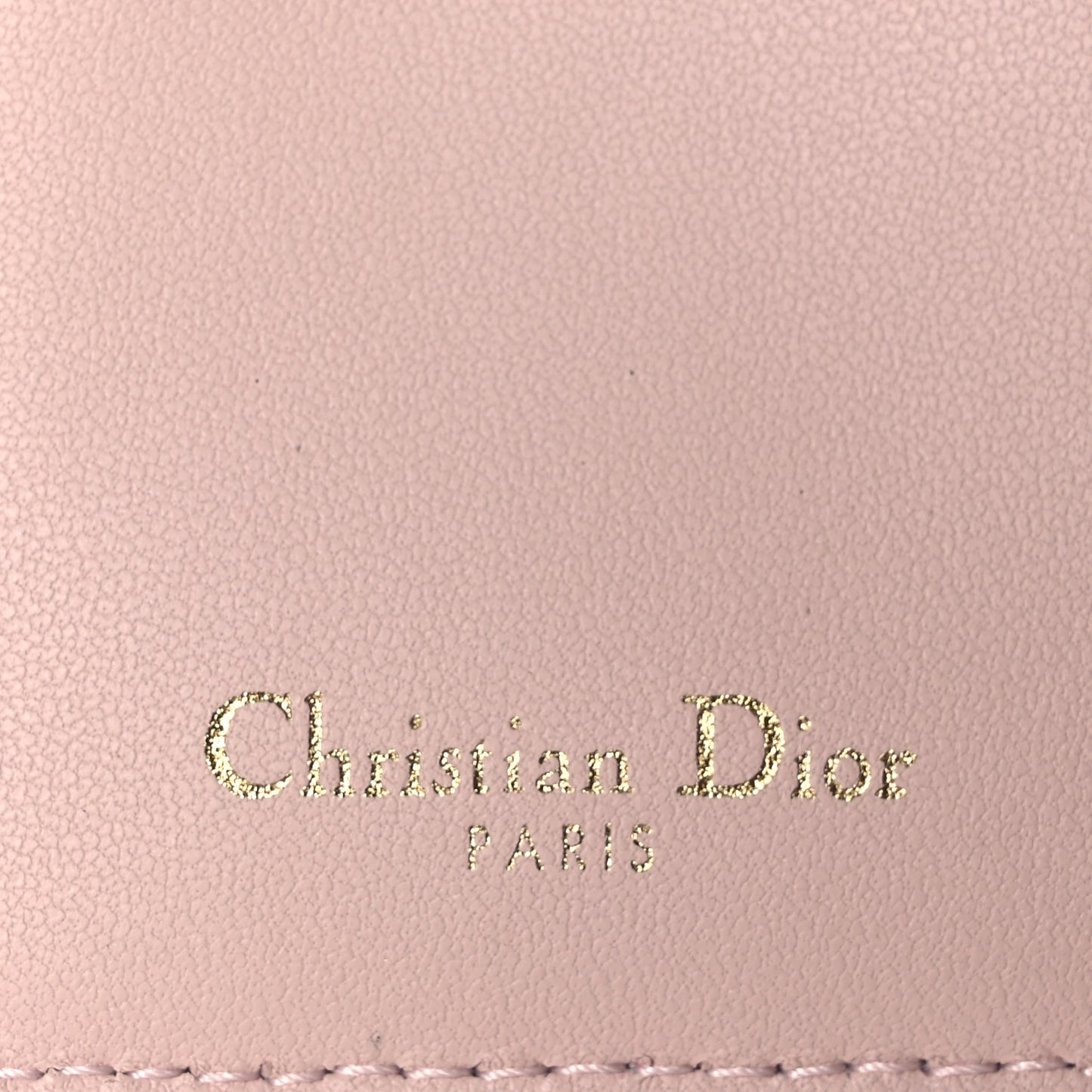 Grained Calfskin Supple Cannage Caro Dahlia Wallet Powder Pink