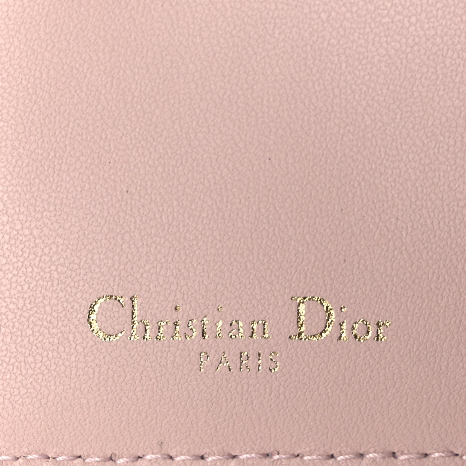 Christian Dior Grained Calfskin Supple Cannage Caro Dahlia Wallet Powder Pink 8 of 13