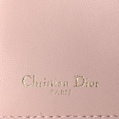 Christian Dior Grained Calfskin Supple Cannage Caro Dahlia Wallet Powder Pink 8 of 13