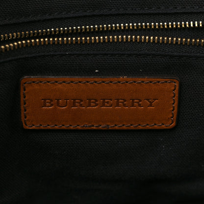Burberry Calfskin House Check Satchel Tan 5 of 10