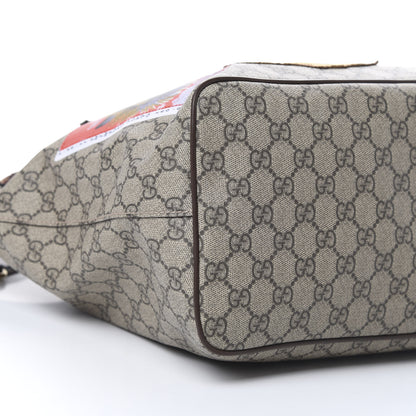 Gucci Soft GG Supreme Monogram Courrier Medium Crossbody Tote Beige New Acero 8 of 11