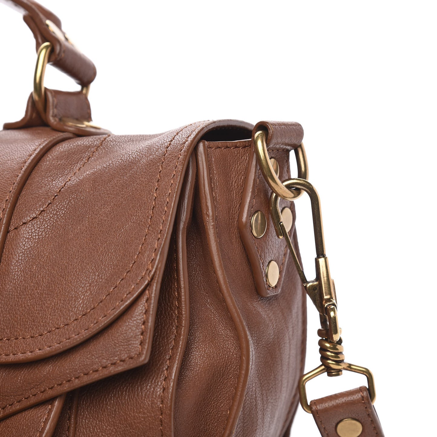 Lambskin Medium PS1 Satchel Saddle