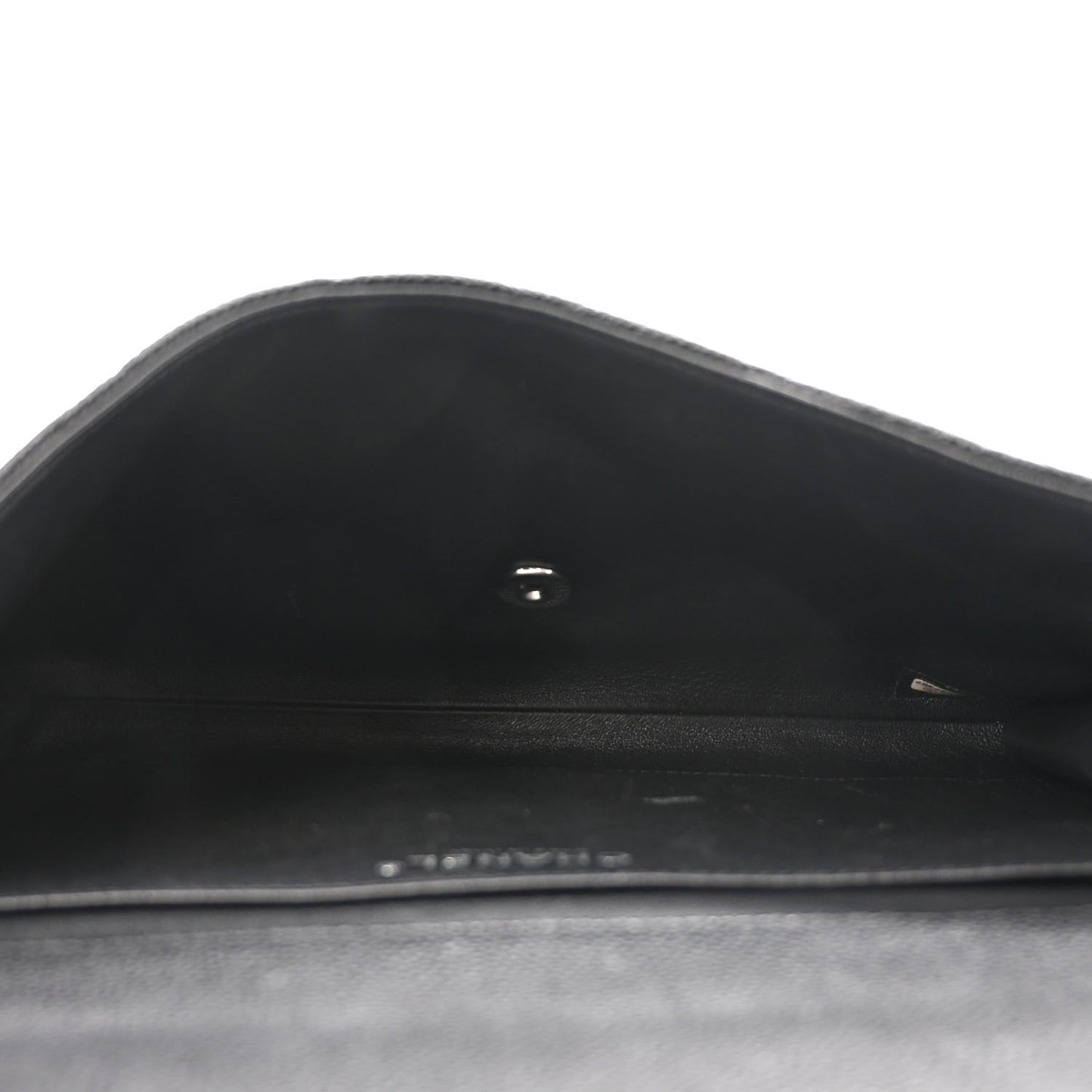 Caviar Quilted Clutch With Chain Flap Black