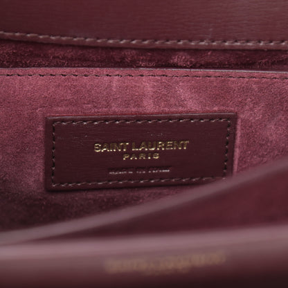 Saint Laurent Calfskin Medium Monogram Sunset Bordeaux 6 of 12