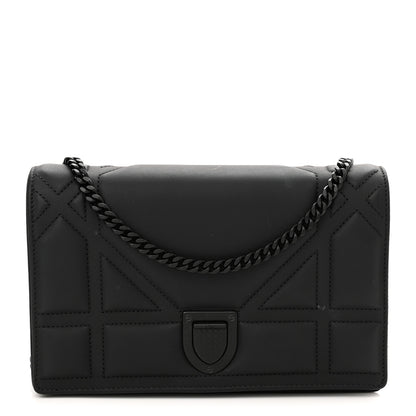Christian Dior Ultra Matte Calfskin Diorama Wallet on Chain Pouch Black 1 of 11