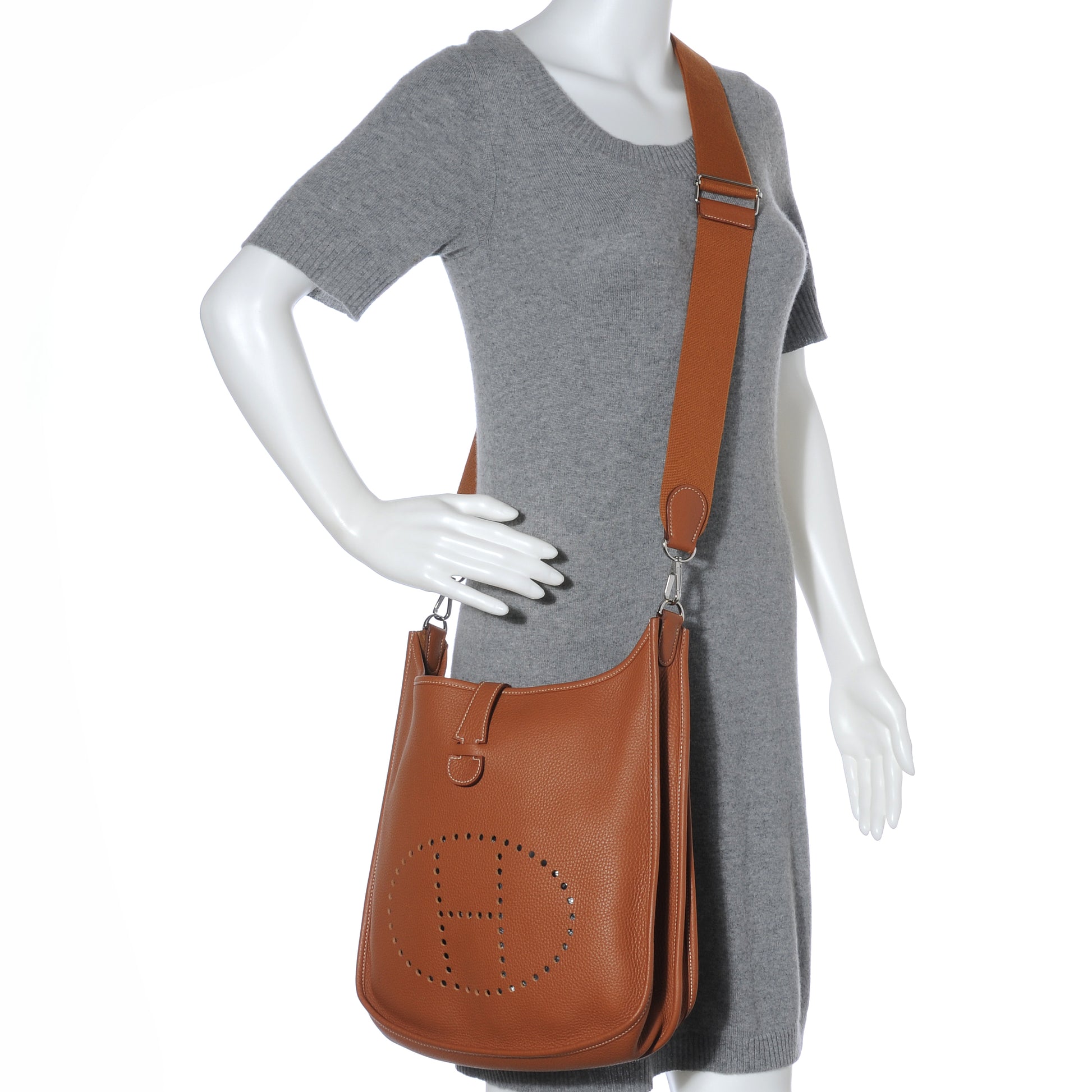 Hermes Taurillon Clemence Evelyne III GM Gold 2 of 7