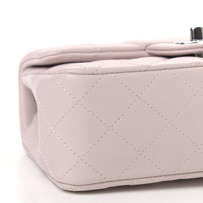 Chanel Lambskin Quilted Mini Rectangular Flap Light Purple 8 of 9